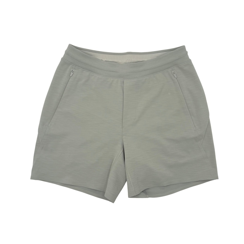 Lululemon High Rise 4" Shorts Women's Fog Green Athletic Workout Running Shorts